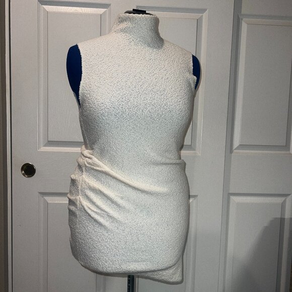 NWT - HELMUT LANG - DEAL MOCK ASYMMETRIC SWEATER TANK (IVORY) - LARGE - Picture 1 of 7